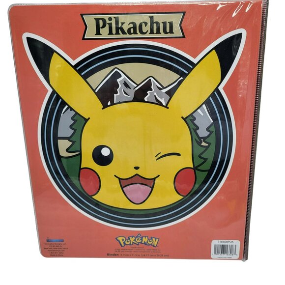 Pikachu Pokémon 025 3 Ring Binder 9.75 X 11.5 X 1.5 Red & Yellow School Supplies - Picture 2 of 10